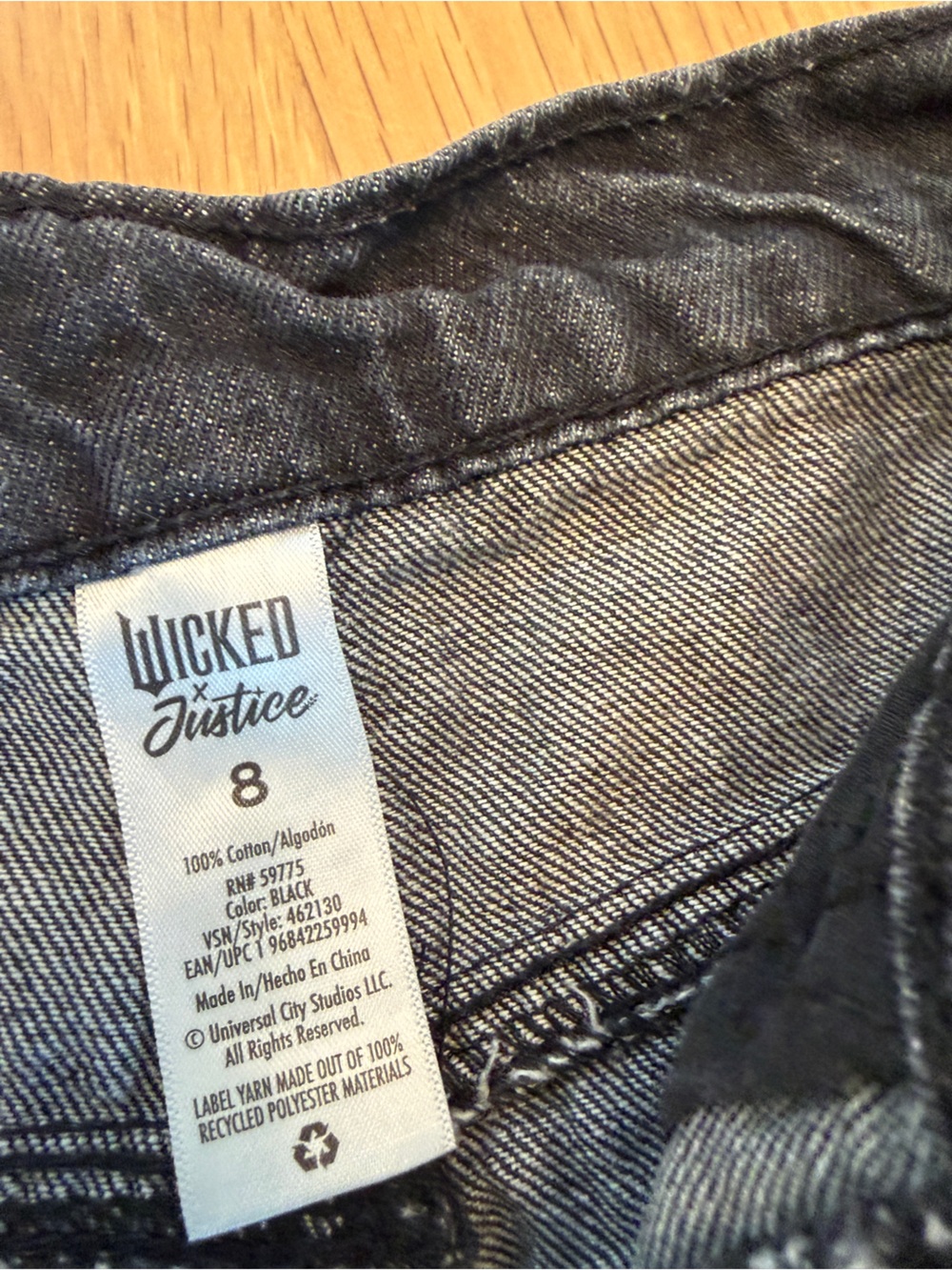 Wicked & Justice Dark Wash Embellished Jeans with Rhinestone Accents - Picture 2 of 6